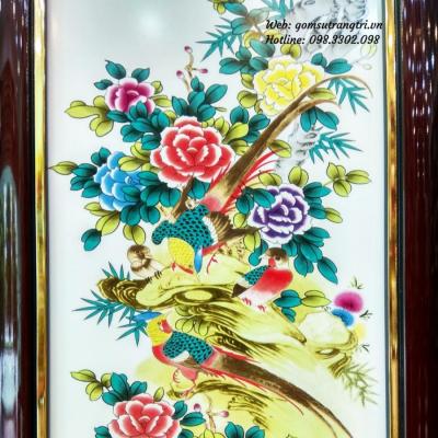 Tranh Sứ Tứ Quý Mã TL012